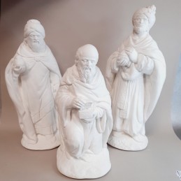 Gaspar, Melchor y Baltasar figuras de escayola