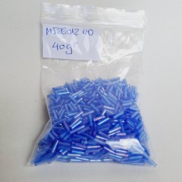 Abalorio Canutillo Azul Zafiro 6 mm. Bolsa 40 gramos