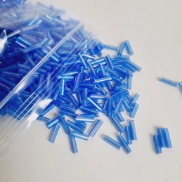 Abalorio Canutillo Azul Zafiro 6 mm