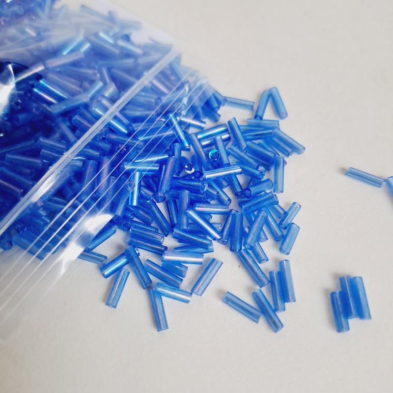 Abalorio Canutillo Azul Zafiro 6 mm