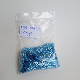 Abalorio Canutillo Azul turquesa 6 mm. Bolsa 40 gramos