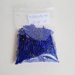 Abalorio Canutillo Azul ultramar 6 mm. Bolsa 40 gramos