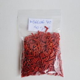 Abalorio Canutillo rojo intenso 6 mm. Bolsa 40 gramos