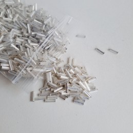 Abalorio Canutillo color blanco perla 6 mm