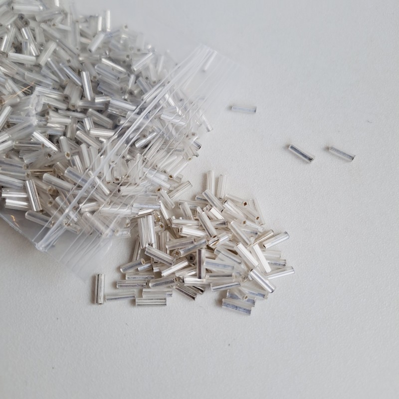 Abalorio Canutillo color blanco perla 6 mm