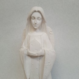 Angel Bendice mi hogar. Figura de escayola