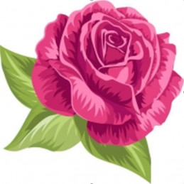 Colorear números fácil - rosa