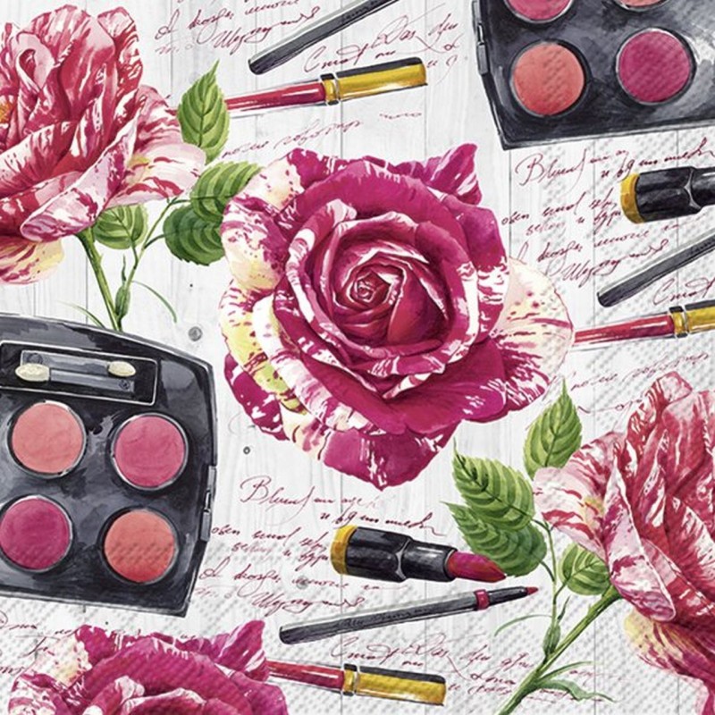 PAQUETE 20 SERVILLETAS BONITAS BEAUTY ROSES