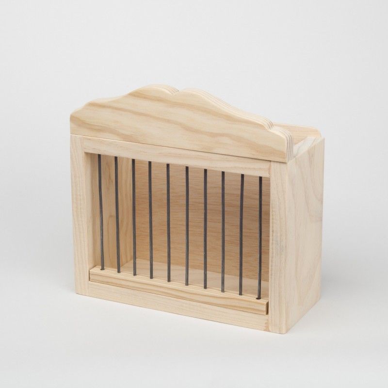 Jaula para Ajos de Madera para Pintar - Accesorio de Cocina