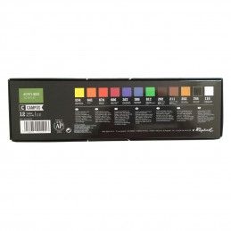 SET 12 TUBOS ACRÍLICOS 21 ML RAPHAEL CAMPUS