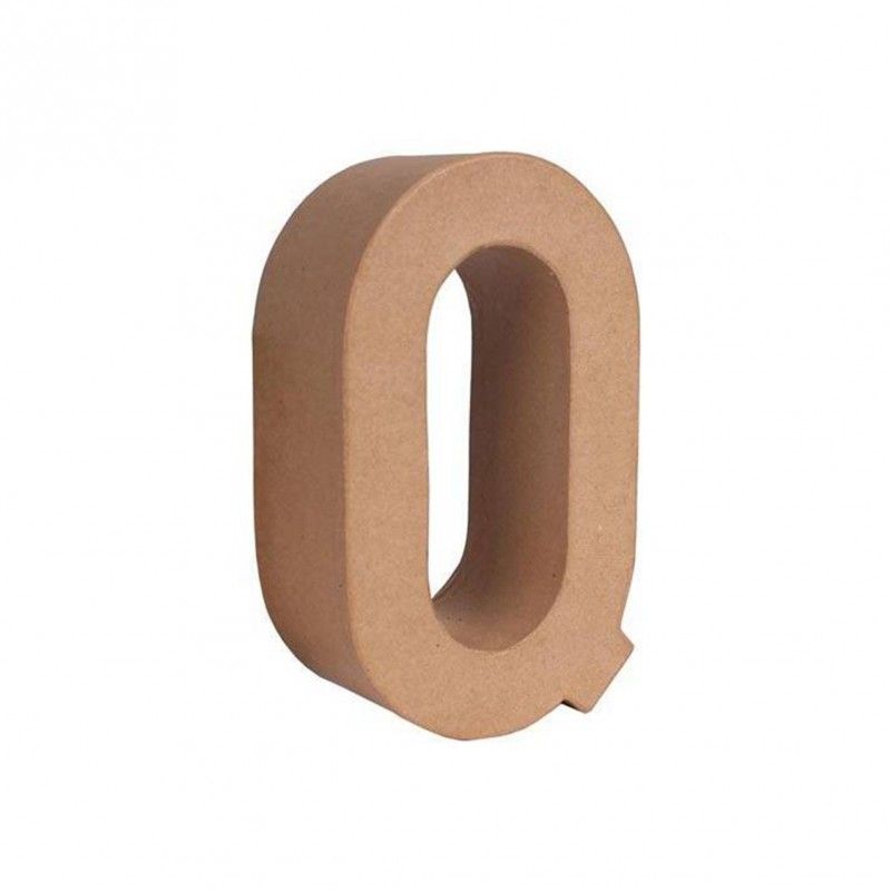 LETRA PAPEL MACHE 17,5X5,5CM. "Q"