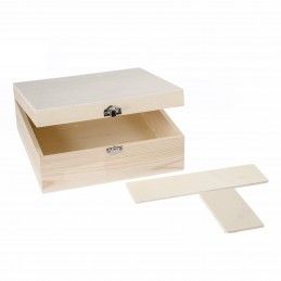 CAJA MADERA 3 COMPARTIMENTOS 22X22X8,5 CM